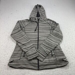 Kuhl‎ Piper Hoodie Jacket Womens Medium Gray Striped Full Zip Outdoor Athletic